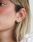 22K Gold "Mobius" Spiral Earrings - Peridot Fine Jewelry - Petra Class