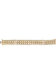 22K Handmade 3 - Row "Carcassonne Chainmail" Bracelet with Platinum & Pave Diamond "Oak Leaf" Clasp - Peridot Fine Jewelry - Cathy Waterman