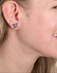 22K & Kyanite "Star" Studs - Peridot Fine Jewelry - Cathy Waterman