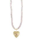 24" Faceted Rainbow Moonstone Beaded Necklace - Peridot Fine Jewelry - Zahava