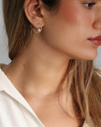 18K "Envoy" Solitaire Marquise Diamond Front-Facing Hoop Earrings