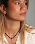18K & Carre-Cut Diamond Pendant with Diamond-Shaped "Fluted" Bezel