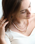 Pink Opal Beaded Necklace