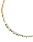 18K Asymmetrical Graduated Bezel-Set Mint Tourmaline "Bubble" Necklace