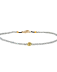 Faceted Labradorite Beaded Bracelet with 18K Organic Bead