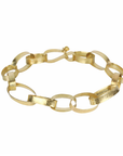 18K Hand Fabricated Oval "Paper Chain" Link Bracelet
