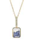 18K "Naipe" Emerald-Cut Charm with Blue Sapphire "Shaker"
