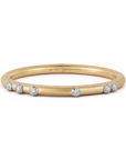18K & Platinum Two Tone "Constellation" 5.0 Plie Bangle Featuring Six Scattered Diamonds