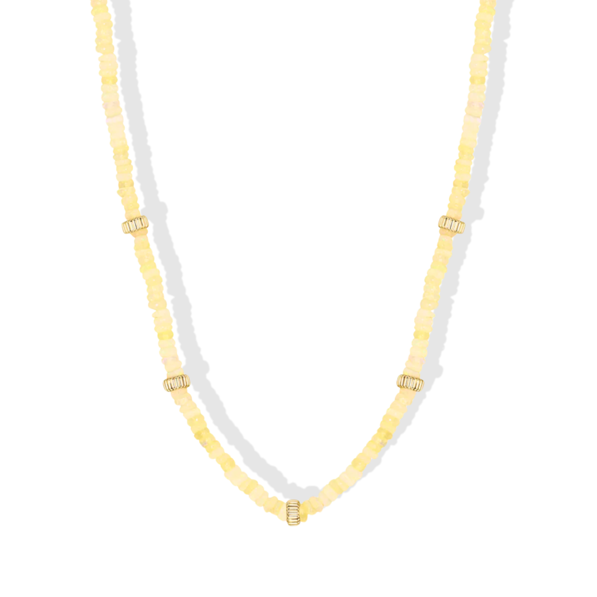 Zoe Chicco Fire Opal Rondelle Beaded Necklace – Peridot Fine Jewelry
