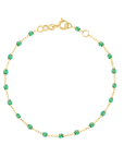 18K Mint Green Resin "Classic" Beaded Bracelet