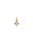 10K Tiny Marquise Aquamarine Talisman Charm