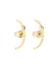 Vermeil Arch-Shaped Cuff Post Earrings with Polki Slice Diamond