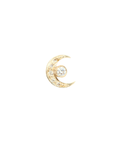 14K & Diamond "Moon and Earth" Stud Earring