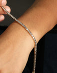 14K & Rosecut Champagne-Grey Diamond Tennis Style Bracelet