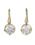 14K Gold & Lab Grown Round Brilliant Cut Diamond "Branch" Earrings