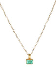 22K Bezel-Set Emerald-Cut Brazilian Emerald Pendant
