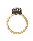 18K & Blackened Platinum 6-Prong 2.58ct Old Euro Cushion Diamond Ring