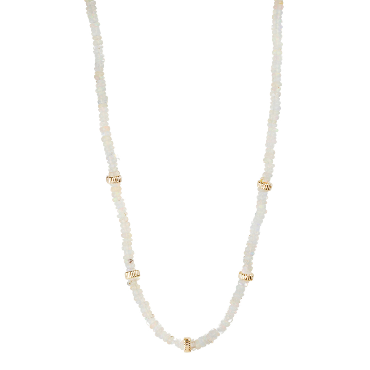Zoe Chicco Fire Opal Rondelle Beaded Necklace – Peridot Fine Jewelry