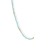 Amazonite & Gold Vermeil Beaded Necklace - Peridot Fine Jewelry - Debbie Fisher