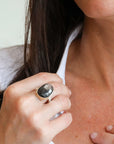Asymmetrical Brown Sapphire Ring - Peridot Fine Jewelry - Jamie Joseph