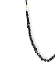 Black Seed Necklace with Gold Vermeil and Black Onyx Beads in Center - Peridot Fine Jewelry - Debbie Fisher