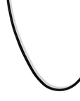 Black Suede Cord Necklace with 18K Lobster Clasp - Peridot Fine Jewelry - Lizzie Mandler