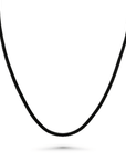 Black Suede Cord Necklace with 18K Lobster Clasp - Peridot Fine Jewelry - Lizzie Mandler