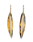 Cinnamon Quartz "Brancusi" Drop Earrings - Peridot Fine Jewelry - Rosanne Pugliese