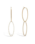 "Emerson" 14K Gold Double Oval Hoop Earrings - Peridot Fine Jewelry - Sarah Macfadden