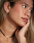 "Espresso" Brown Leather Cord with 18K Clasp & Charm Connector - Peridot Fine Jewelry - Jade Trau