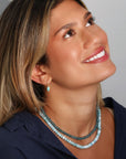 Faceted Green Kyanite Beaded Necklace - Peridot Fine Jewelry - Zahava
