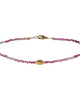 Faceted Mixed Ruby Beaded Bracelet with 18K Marquise Bead - Peridot Fine Jewelry - Margaret Solow Jewelry