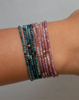 Faceted Pink Tourmaline Beaded Wrap Bracelet - Peridot Fine Jewelry - Anne Sportun