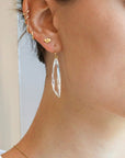 Faceted Quartz "Brancusi" Drop Earrings - Peridot Fine Jewelry - Rosanne Pugliese