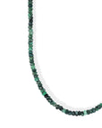 Faceted Raw Emerald Beaded Necklace - Peridot Fine Jewelry - Zahava