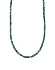 Faceted Raw Emerald Beaded Necklace - Peridot Fine Jewelry - Zahava