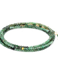 Faceted Sakota Emerald Beaded Wrap Bracelet - Peridot Fine Jewelry - Anne Sportun