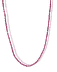 Faceted Skinny Pink Sapphire Beaded Necklace - Peridot Fine Jewelry - Zahava