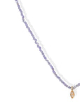Faceted Tanzanite Beaded Necklace with 18K Gold Bezel - Set Cognac Diamond - Peridot Fine Jewelry - Margaret Solow Jewelry