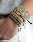 Half Vermeil & Half Ruthenium Woven Chain Bracelet