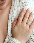 Five Rose - Cut Grey Diamond Ring - Peridot Fine Jewelry - Celine Daoust