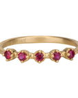 Gold and 5 Prong - Set Ruby Band - Peridot Fine Jewelry - Yasuko Azuma