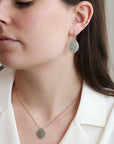 Gold Fill Small Fixed Marquise Shaped Pendant Necklace with Blue Crystal Beads - Peridot Fine Jewelry - Dana Kellin