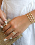 Gold & Graduated Pave Diamond "Coil Snake" Ring - Peridot Fine Jewelry - Jacquie Aiche