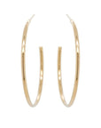 Gold Large "Round Wire" Hoop Earrings - Peridot Fine Jewelry - Zoe Chicco