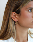 Gold Oval Faceted Citrine Earrings - Peridot Fine Jewelry - Rosanne Pugliese
