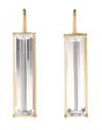 Gold Prong - Set White Topaz "Prism" Earrings - Peridot Fine Jewelry - Rosanne Pugliese