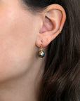 Grey Keshi Pearl Drop Earrings - Peridot Fine Jewelry - Rosanne Pugliese
