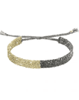 Half Vermeil & Half Ruthenium Woven Chain Bracelet - Peridot Fine Jewelry - Marie Laure Chamorel