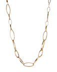 "Hayden Big Sister" 14K Gold Heavyweight Varying Shape Link Necklace - Peridot Fine Jewelry - Sarah Macfadden